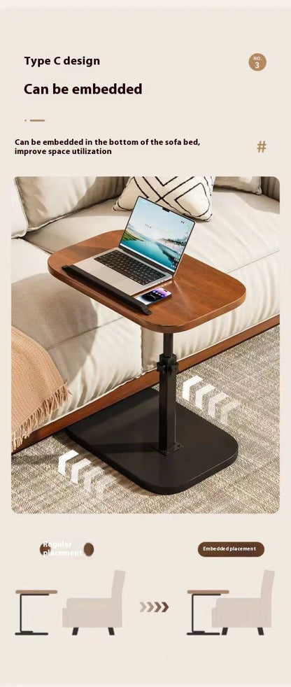 Mobile adjustable edge table Household foldable Mobile Lift Computer Desk Folding living room Desk Dormitory Bedside Table