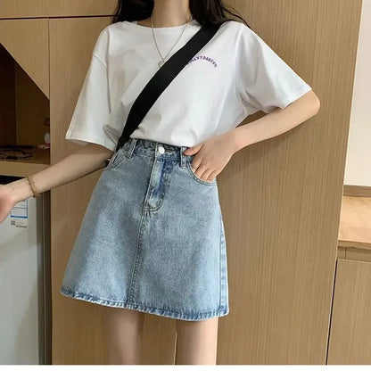 Summer Denim Short Skirt for Women High Wiast Sexy Tight Bag Hip Skirts Lady Slim Fit Y2K Female Short Jeans Skirts DURIKIES