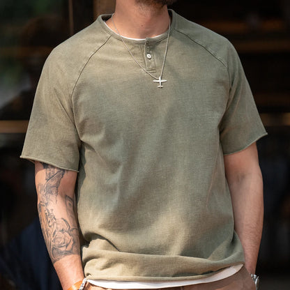 Maden Men Summer T Shirts Cotton Casual Streetwear Tees Retro Do Old Tops Slight Stretch Slim Short Sleeve T-shirts