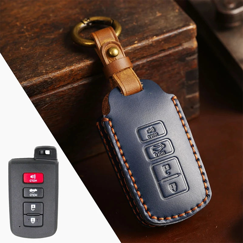 Car Key Case Cover Holder For Corolla Camry RAV4 Highlander Auris CHR Avalon Land Cruiser LC FJ Accessories