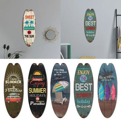 Retro Surfboard Wall Sign