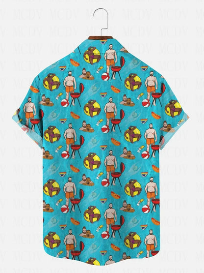 Bear Pride Flag Printed Shirt Hawaiian Shirts Summer Women For Men Tops