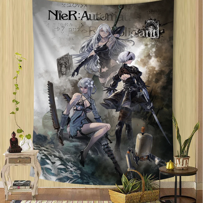 NieR Automata Cartoon Tapestry Home Decoration hippie bohemian decoration divination Home Decor
