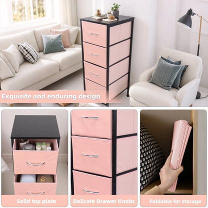 Fabric Drawer Storage Cabinet Home Furniture for Kitchen, Bedroom, Office, Study