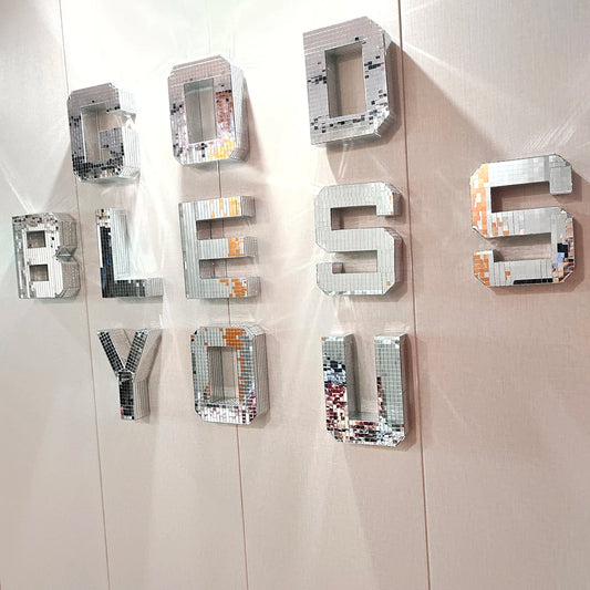 Letter Decor Home Decoration Disco Ball DIY Home Bar Party Accessories For Home Number Decor Wedding Decoration Bedroom Decor