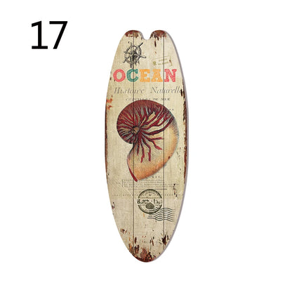 Retro Surfboard Wall Sign