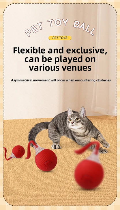 Cat Toys for Cats Ball Dog Toy Ball Electronic Interactive Pet Toy USB Automatic Moving Bouncing for Puppy Cat Products