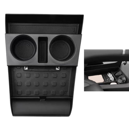 Car Storage Box Accessories Armrest Lower Center Console Cup Holder Lower Tray For Hyundai Santa Fe 2024 + Car Accessories