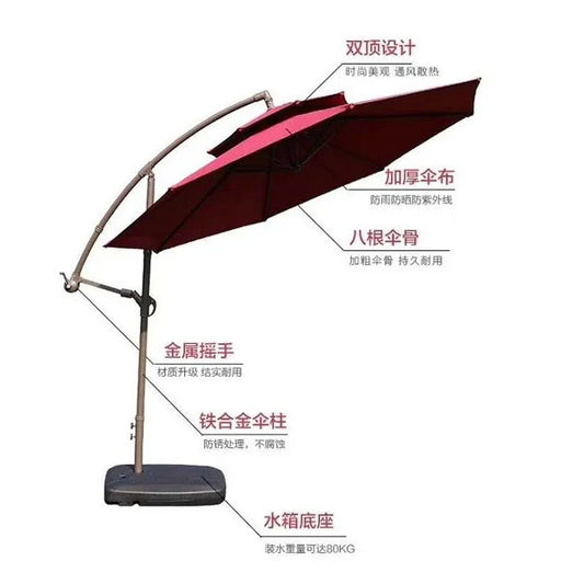 Outdoor villa courtyard garden  balcony sunshade banana  outdoor terrace side  rainproof parasol wholesa