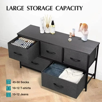 Fabric Drawer Storage Cabinet Simple Children's Toy Cabinet Drawer Style Fabric Storage Cabinet Bedroom Iron Five Dou Cabinet