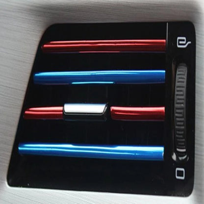 10pcs/set Auto Accessories DIY Car Interior Air Conditioning Outlet Decorative Strips, General Creative Car Styling