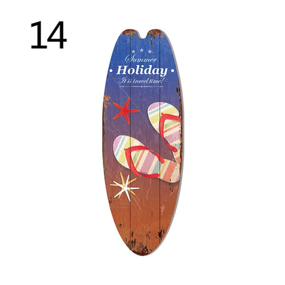 Retro Surfboard Wall Sign