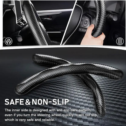 Car Accessories Universal Customized Protective Designer Carbon Fiber Car Steering Wheel Cover