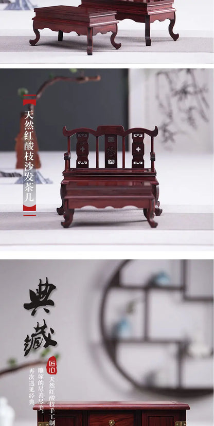 Miniature Antique Furniture Mini Table Models Chinese Handicrafts Doll Houses TV Movie Photographed Scene Retro Furniture Props