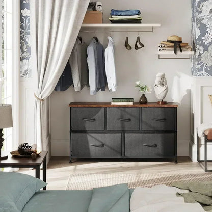 Fabric Drawer Storage Cabinet Simple Children's Toy Cabinet Drawer Style Fabric Storage Cabinet Bedroom Iron Five Dou Cabinet