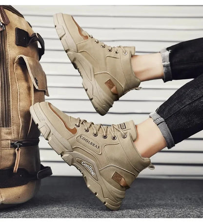 Men Shoes Four Seasons Short Boots New British Style Fashion Anti Slip Comfortable Mountaineering Boots Sports Casual Shoes