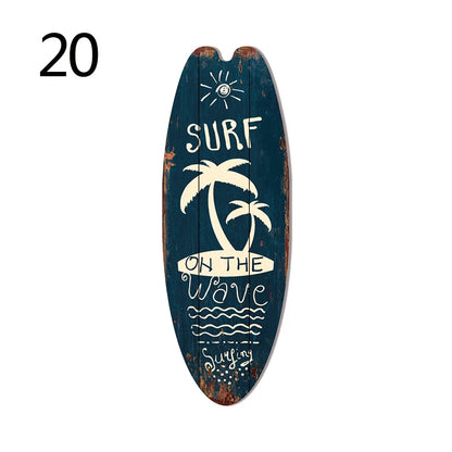 Retro Surfboard Wall Sign