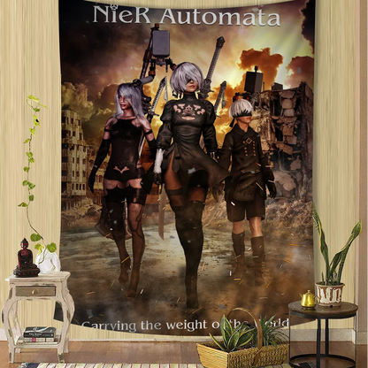 NieR Automata Cartoon Tapestry Home Decoration hippie bohemian decoration divination Home Decor