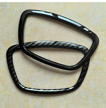 Car Accessories For Audi A3 A4L A7 A6L A8 Q3 Q5 Q7 ABS Auto Steering Wheel Center Panel Logo Frame Circle Sticker Cover Trim