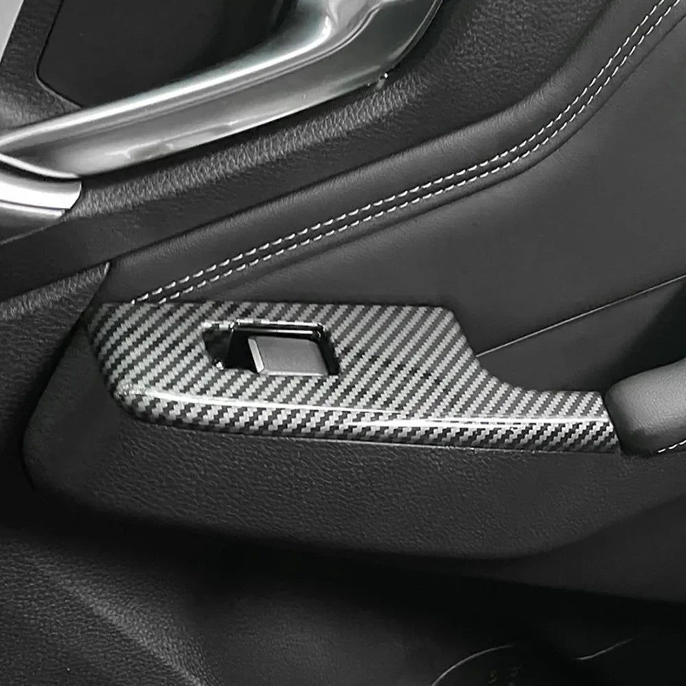 Car Accessories  For Isuzu D-MAX DMAX 2021 2022 ABS Carbon Center Console Window Switch Gear Armrest Box Panel Cover Trim
