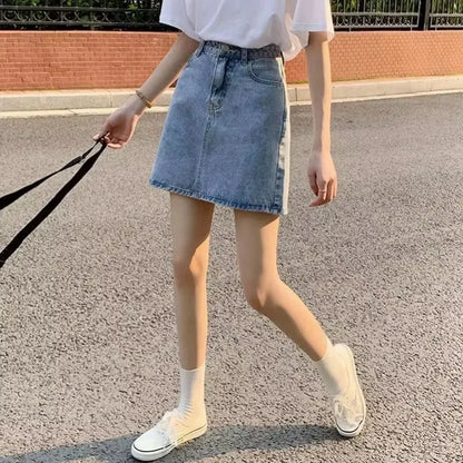 Summer Denim Short Skirt for Women High Wiast Sexy Tight Bag Hip Skirts Lady Slim Fit Y2K Female Short Jeans Skirts DURIKIES
