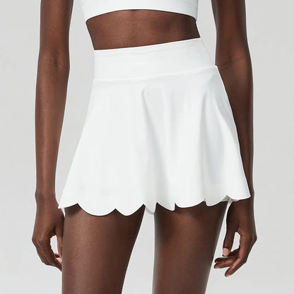 2-in-1 Tennis Skirt with Compression Shorts - Breathable Workout Skirt with Pockets