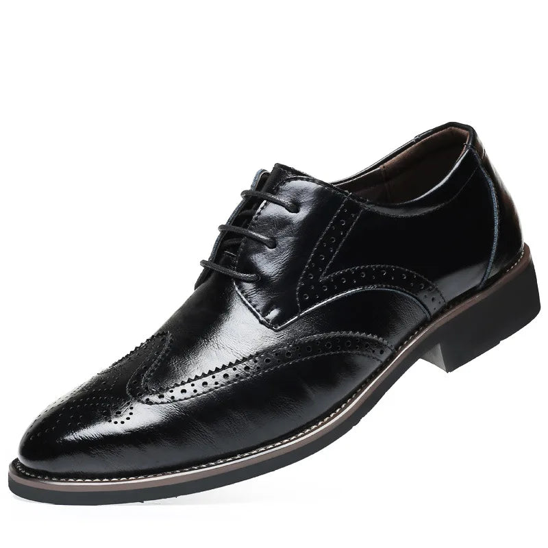 2023 Men Dress Shoes Comfortable Wear-resistant Formal Shoes Leather Luxury Fashion Groom Wedding Shoes Men Oxford Shoes Dress