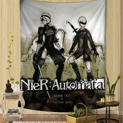 NieR Automata Cartoon Tapestry Home Decoration hippie bohemian decoration divination Home Decor