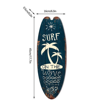 Retro Surfboard Wall Sign