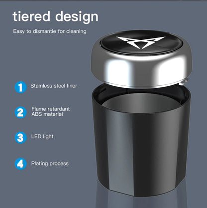 car ashtray accessories vehicles Car accessories novelty for Seat Ibiza 6l 6J Leon Sport Mk3 mk2 5F 2 Cupra Alhambra