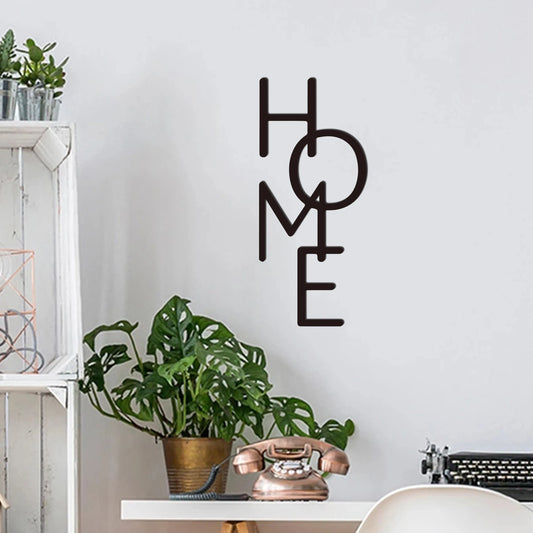 HOME Metal Sign, Vertical HOME Sign, Metal Wall Decor, HOME Metal Word, Metal Wall Art, Housewarming Gift, Nursery Bedroom Decor