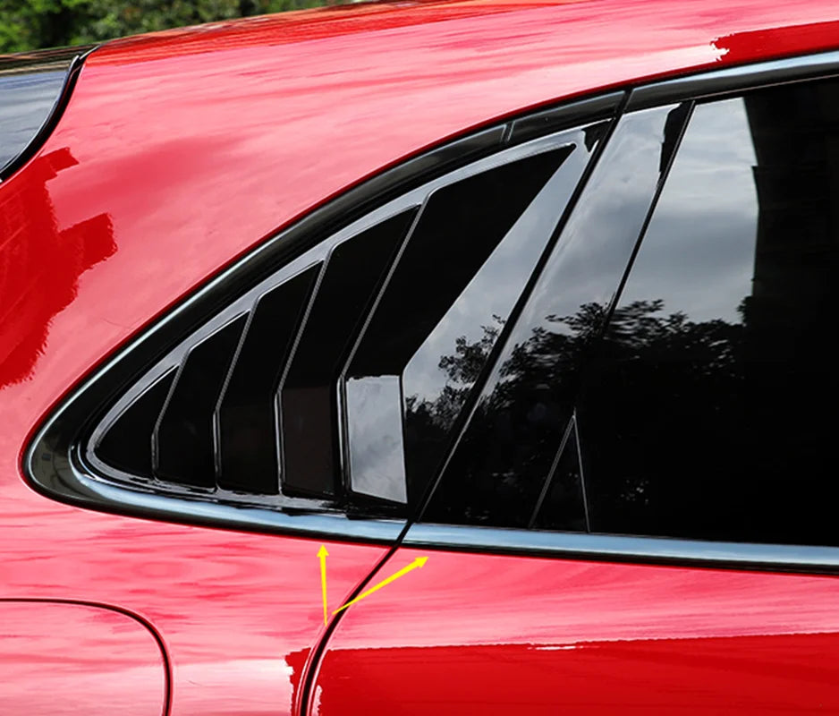 Car Accessories Decorate 2014-2022 Fit For Porsche Macan Steel Side Window Frame Strip cover Trim Black Titanium Sealing strip