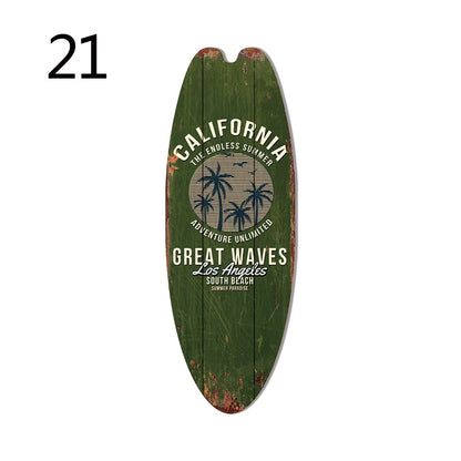 Retro Surfboard Wall Sign