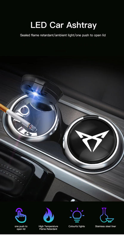 car ashtray accessories vehicles Car accessories novelty for Seat Ibiza 6l 6J Leon Sport Mk3 mk2 5F 2 Cupra Alhambra