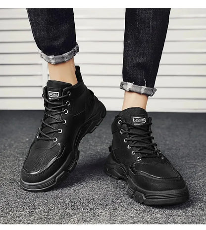 Men Shoes Four Seasons Short Boots New British Style Fashion Anti Slip Comfortable Mountaineering Boots Sports Casual Shoes