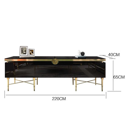 TV Table Small Sitting Room Ground Ark Of Stainless Steel Wooden Furniture Of The Lacquer That Bake