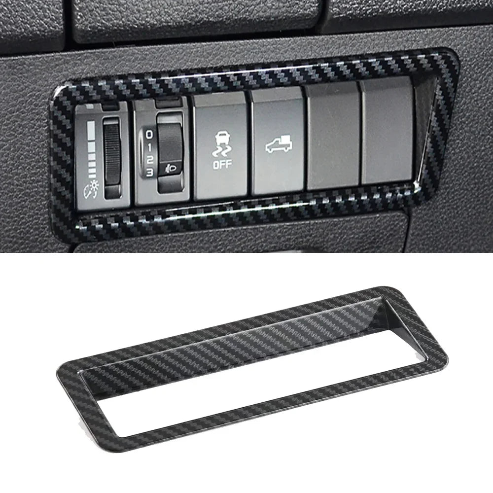 Car Accessories  For Isuzu D-MAX DMAX 2021 2022 ABS Carbon Center Console Window Switch Gear Armrest Box Panel Cover Trim