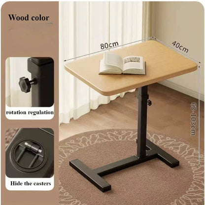 Mobile Bedside Table Household Office Desk Bedroom Folding Tables Student Dormitory Elevating Computer Desk Movable Workbench