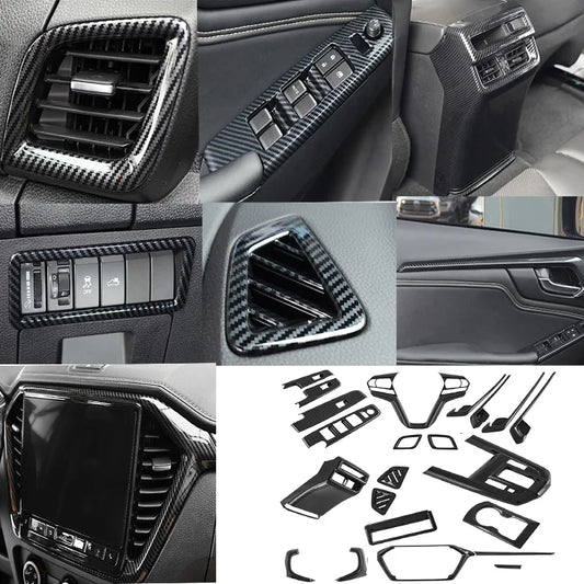 Car Accessories  For Isuzu D-MAX DMAX 2021 2022 ABS Carbon Center Console Window Switch Gear Armrest Box Panel Cover Trim