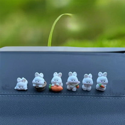 Car interior accessories, car center console decorations, cute bunny car accessories, electric vehicle accessories