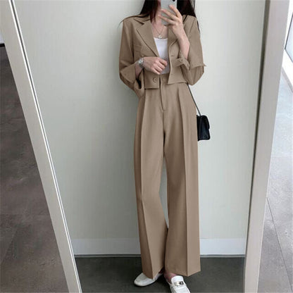 New Spring and Autumn Casual British Style Suit Women's Fashion Pants Suit