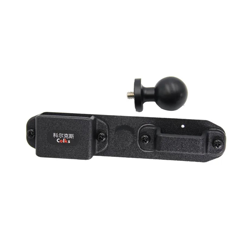 Bidirectional car radio holder, walkie talkie holder, motorcycle and bicycle holder accessories holder 1/4 ball joint accessory