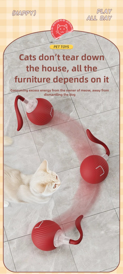 Cat Toys for Cats Ball Dog Toy Ball Electronic Interactive Pet Toy USB Automatic Moving Bouncing for Puppy Cat Products