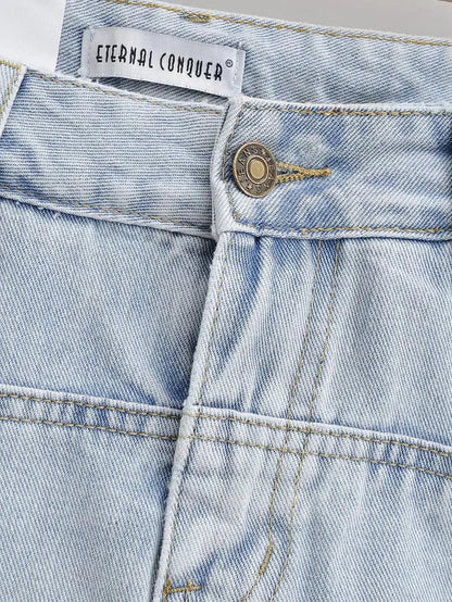 Skirts for Women Sexy Slim Solid Colour Pockets Spliced 2024 Summer Casual Femme High Waist Wrap Hip Mini Short Denim Skirt