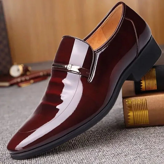 Dress Shoes Man Spring Autumn Official Casual Business Legitimate Leather Elegant Social Shoe for Men and Classic Gentleman 39