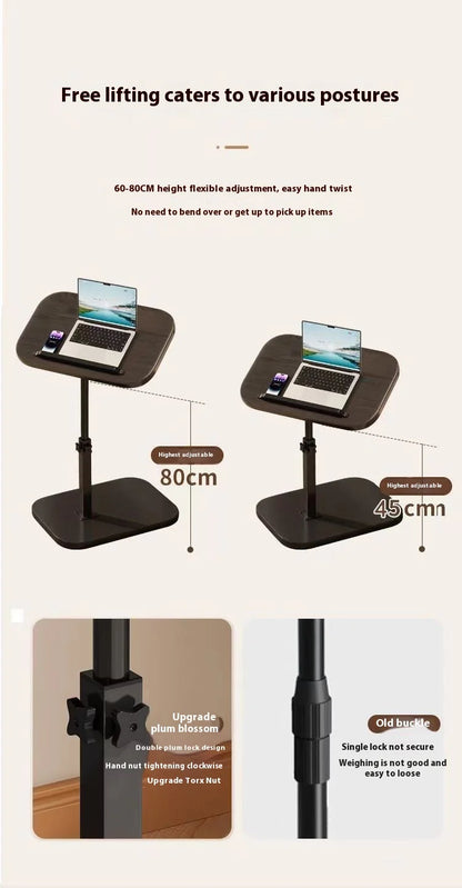 Mobile adjustable edge table Household foldable Mobile Lift Computer Desk Folding living room Desk Dormitory Bedside Table