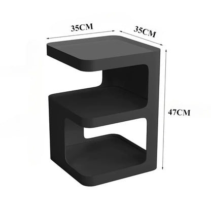 Light Luxury Sofa Table Modern Minimalist Bedside Table Creative Computer Desk Solid Color Shelf Living Room Small Coffee Table