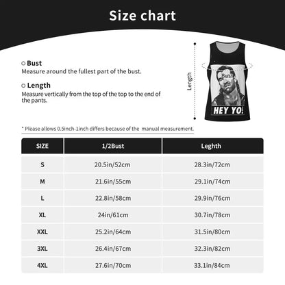Men's Rip Razor Ramon Hey Yo Tank Top Fitness Sports Sleeveless Tops Summer Wrestling Legend Vest 3D Quick Drying Tops