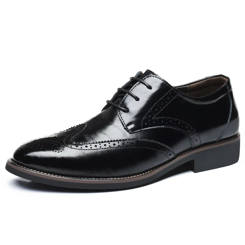 2023 Men Dress Shoes Comfortable Wear-resistant Formal Shoes Leather Luxury Fashion Groom Wedding Shoes Men Oxford Shoes Dress