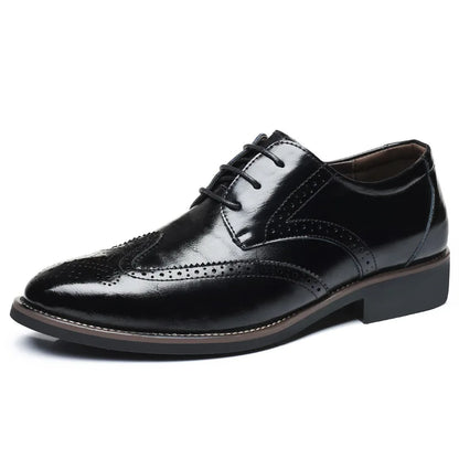 2023 Men Dress Shoes Comfortable Wear-resistant Formal Shoes Leather Luxury Fashion Groom Wedding Shoes Men Oxford Shoes Dress